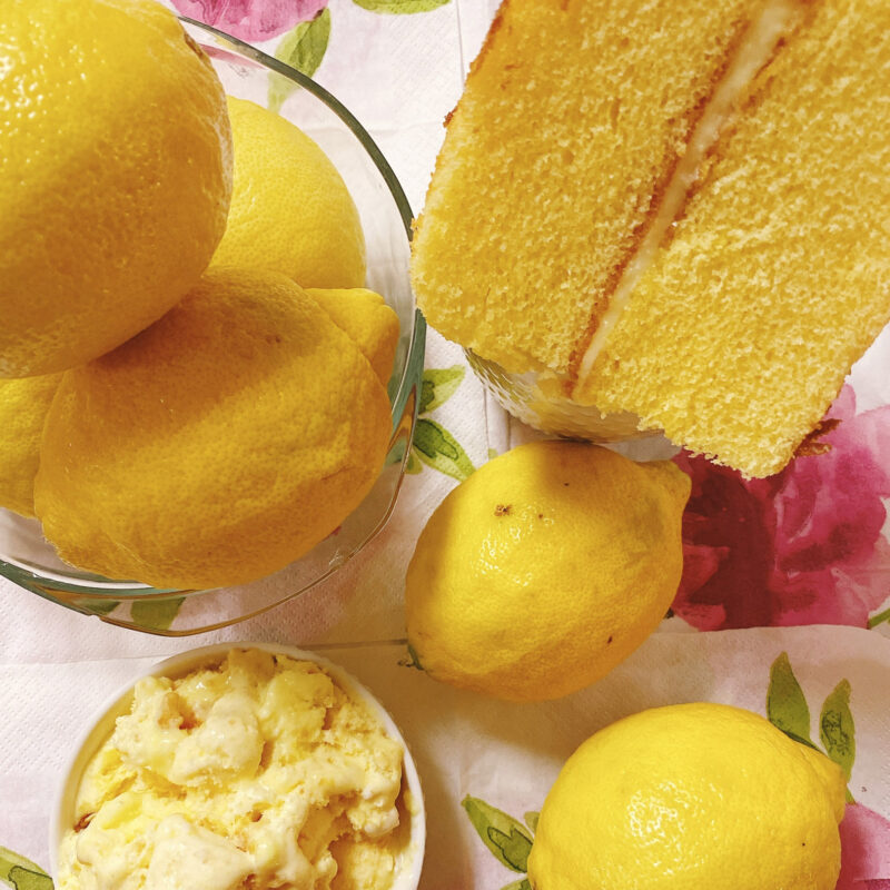 LEMON FROSTED CUSTARD CAKE